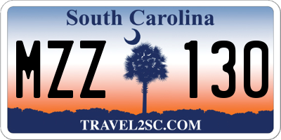 SC license plate MZZ130