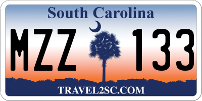 SC license plate MZZ133
