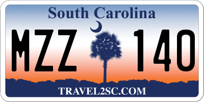 SC license plate MZZ140