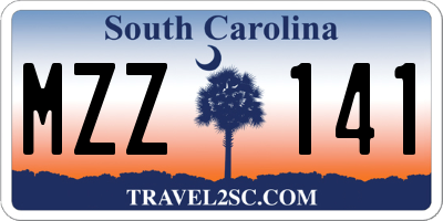 SC license plate MZZ141