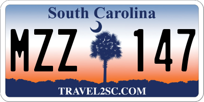 SC license plate MZZ147