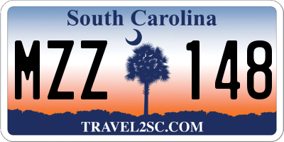 SC license plate MZZ148