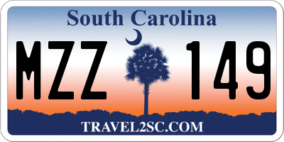 SC license plate MZZ149