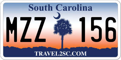 SC license plate MZZ156