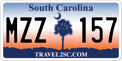 SC license plate MZZ157