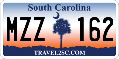 SC license plate MZZ162