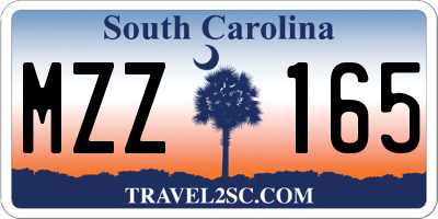 SC license plate MZZ165