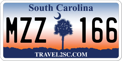 SC license plate MZZ166