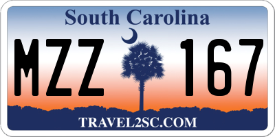 SC license plate MZZ167