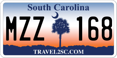 SC license plate MZZ168