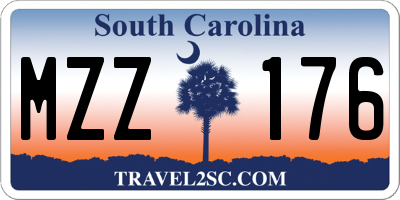 SC license plate MZZ176