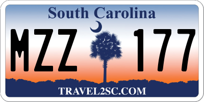 SC license plate MZZ177