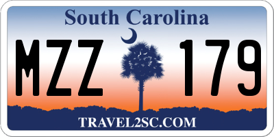 SC license plate MZZ179