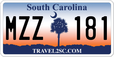 SC license plate MZZ181