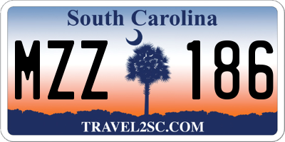 SC license plate MZZ186