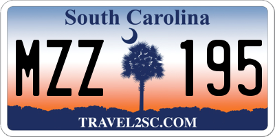 SC license plate MZZ195
