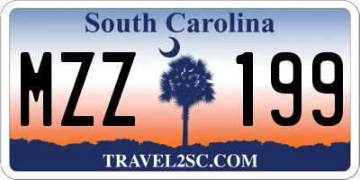 SC license plate MZZ199