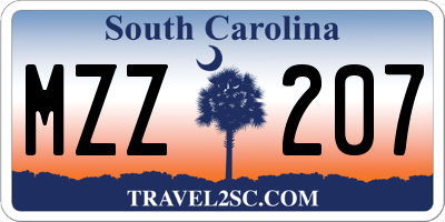 SC license plate MZZ207