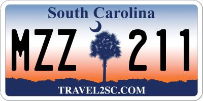 SC license plate MZZ211