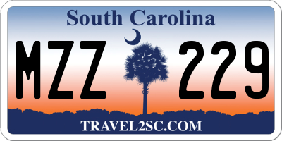 SC license plate MZZ229