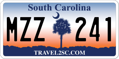 SC license plate MZZ241