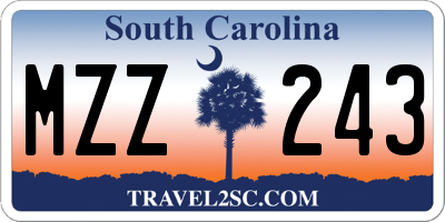 SC license plate MZZ243