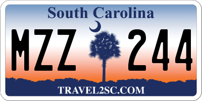 SC license plate MZZ244