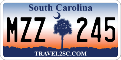 SC license plate MZZ245