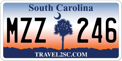 SC license plate MZZ246