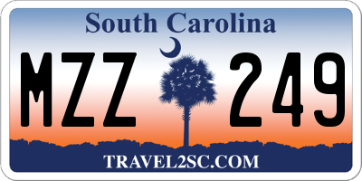 SC license plate MZZ249