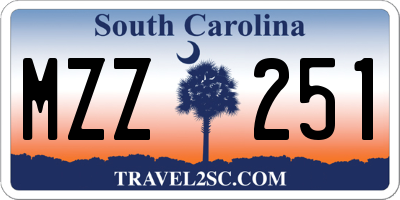 SC license plate MZZ251