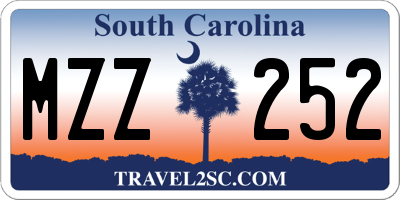 SC license plate MZZ252
