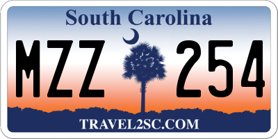 SC license plate MZZ254