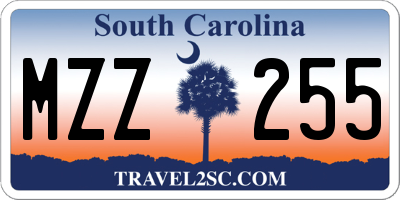 SC license plate MZZ255