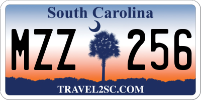 SC license plate MZZ256