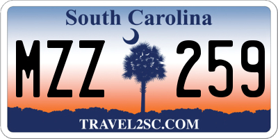 SC license plate MZZ259