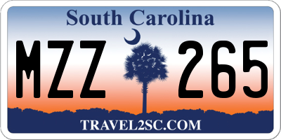 SC license plate MZZ265
