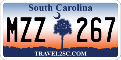 SC license plate MZZ267
