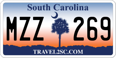 SC license plate MZZ269