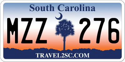 SC license plate MZZ276