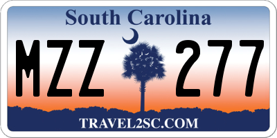 SC license plate MZZ277