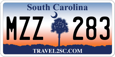 SC license plate MZZ283