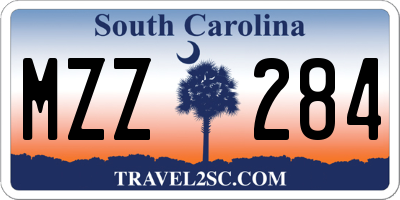 SC license plate MZZ284