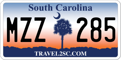 SC license plate MZZ285