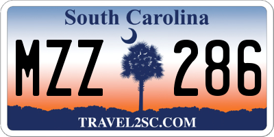 SC license plate MZZ286