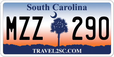 SC license plate MZZ290