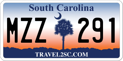SC license plate MZZ291
