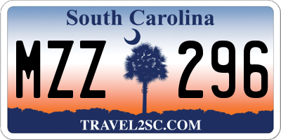 SC license plate MZZ296