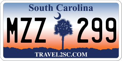 SC license plate MZZ299