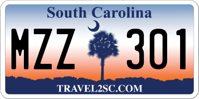 SC license plate MZZ301